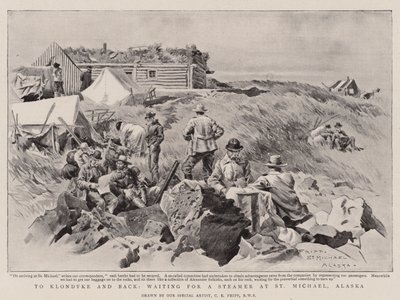 To Klondyke and Back, Waiting for a Steamer at St Michael, Alaska by Charles Edwin Fripp